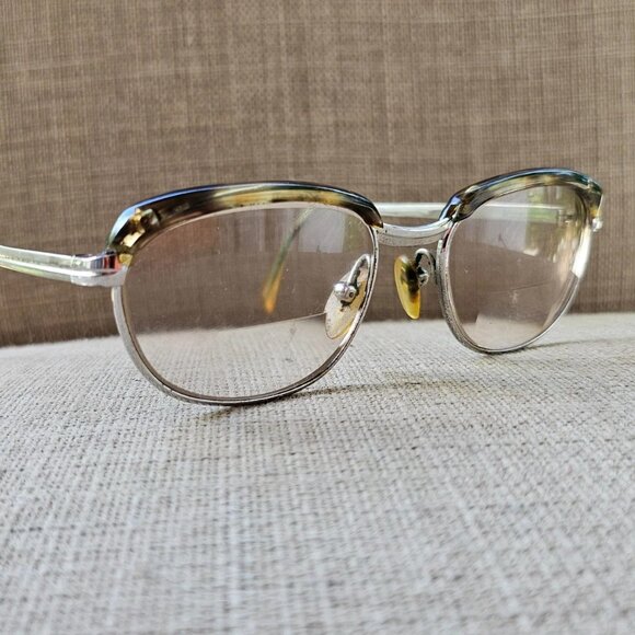 Vintage Safilo Women Glasses Frame Silver Tone 50[]18 135 Eyeglasses Eye Wear